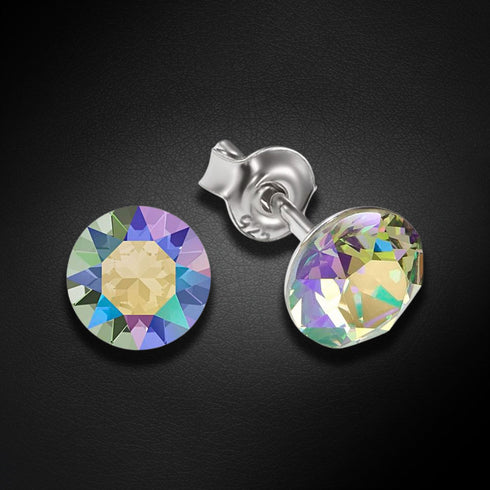 Sudraba auskari "Klasika (Paradise Shine)" ar Swarovski™ kristāliem